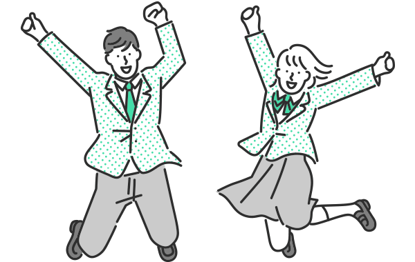 タツウラは制服を通して学校生活を応援しています。